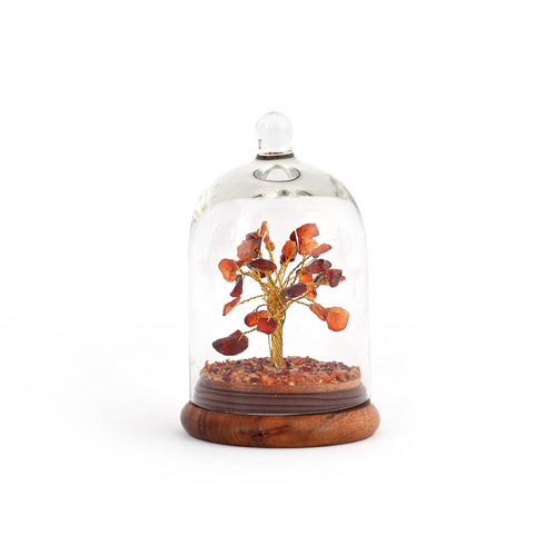 Carnelian Glass Dome Wish Tree